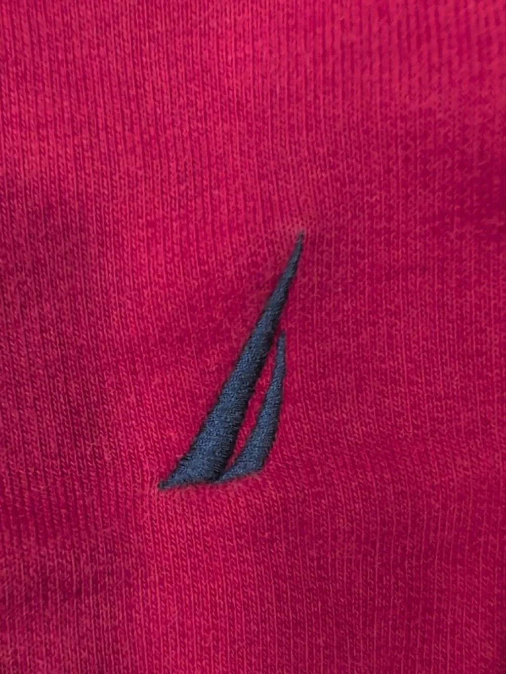 Nautica Men’s Red Half-Zip Pullover Sweater with Contrast Trim
